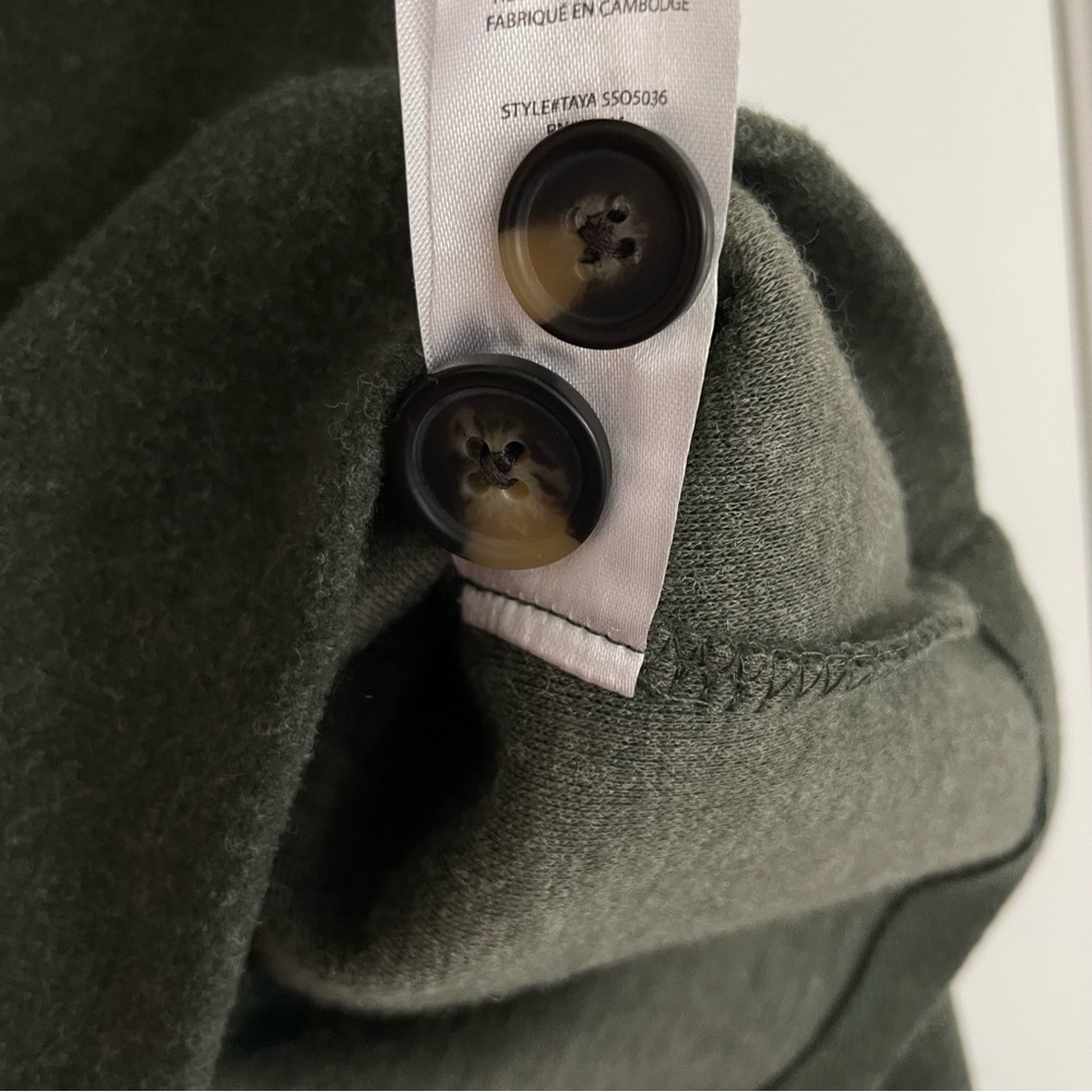 beachlunchlounge Dark Green Utility Shacket Jacket with Front Flap Pockets - Picture 8 of 8